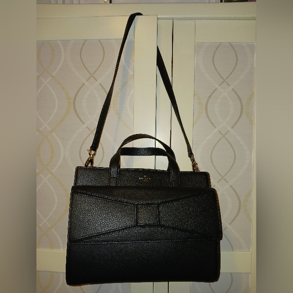 kate spade Handbags - Kate Spade Chantal Bridge Place Bow Satchel Black Leather Handbag